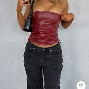 White fox bustier